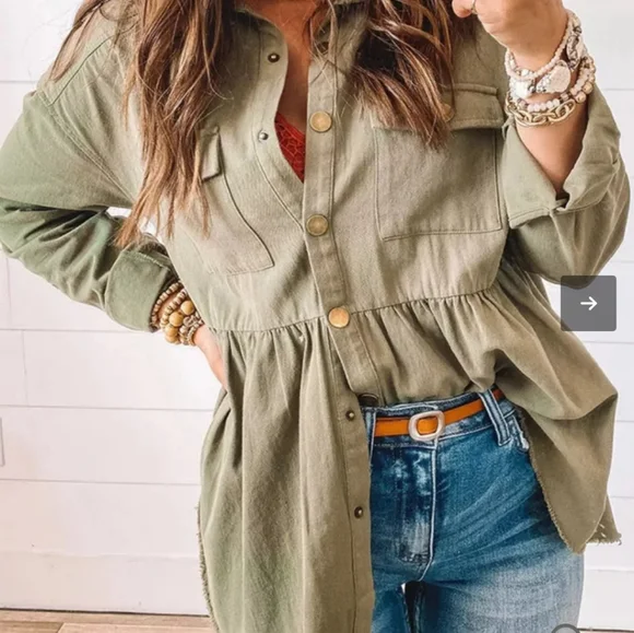 1 2x left đ¤New boutique cotton snap up distressed babydoll - Picture 1 of 10